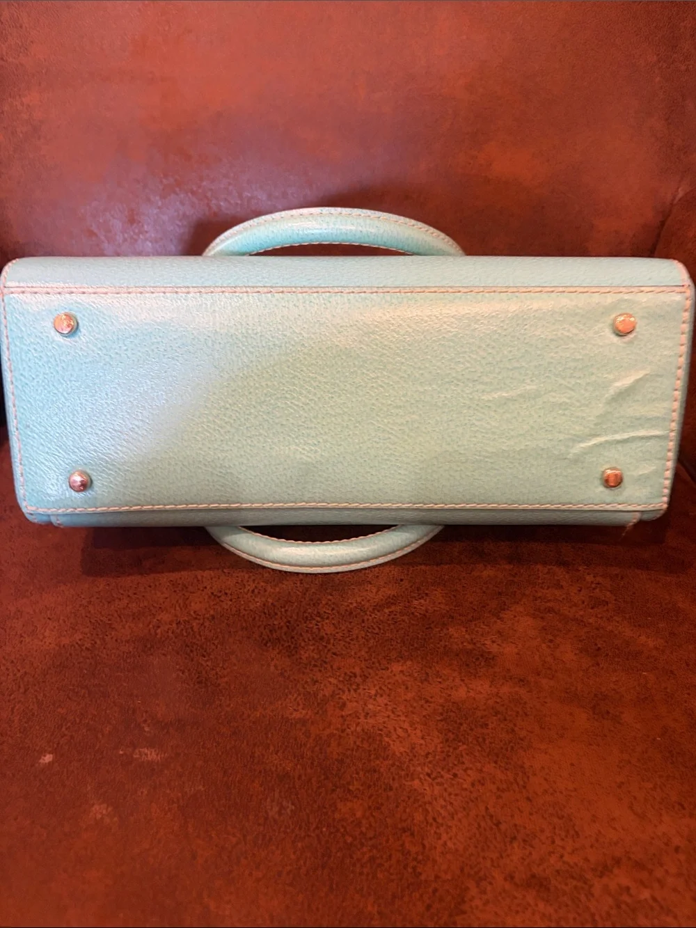 kate spade Mint Green Dome Satchel with Gold Hardware